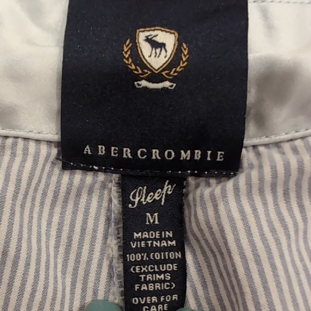 Abercrombie & Fitch Light Blue Striped Pajama Pants - Picture 3 of 3